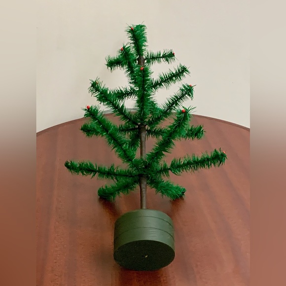 1995 Vtg Artist Signed Artisan Hand Crafted Stiff Branch Feather Tree - Picture 9 of 16